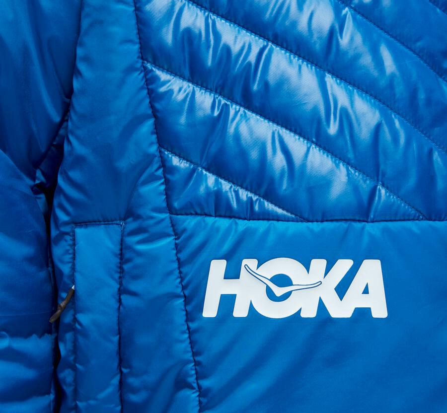 Hoka Australia One One Puffy - Womens Jackets Blue - ERPJN-9852